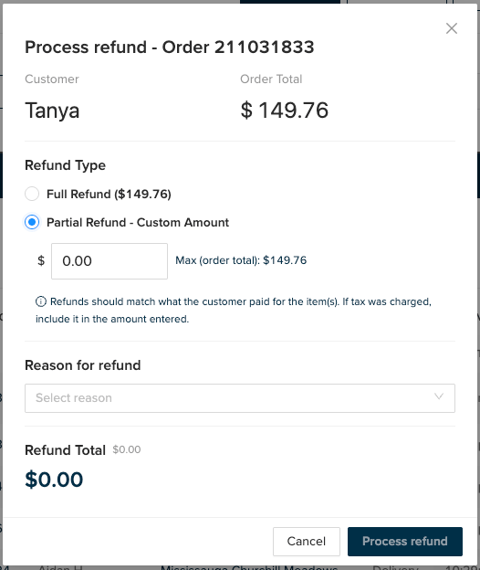 How to process a refund